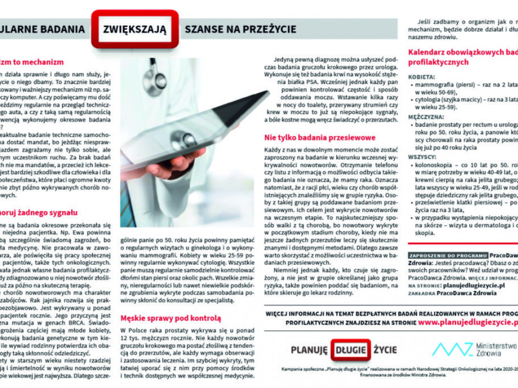 Materiał informacyjny Ministerstwa Zdrowia