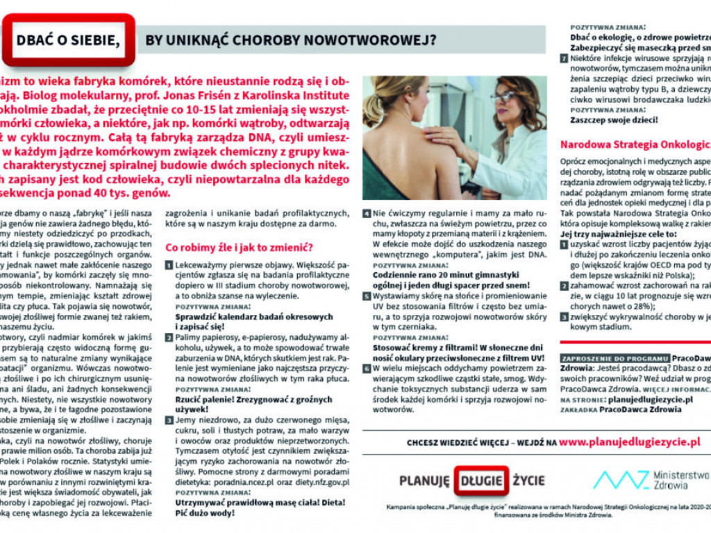 Materiał informacyjny Ministerstwa Zdrowia