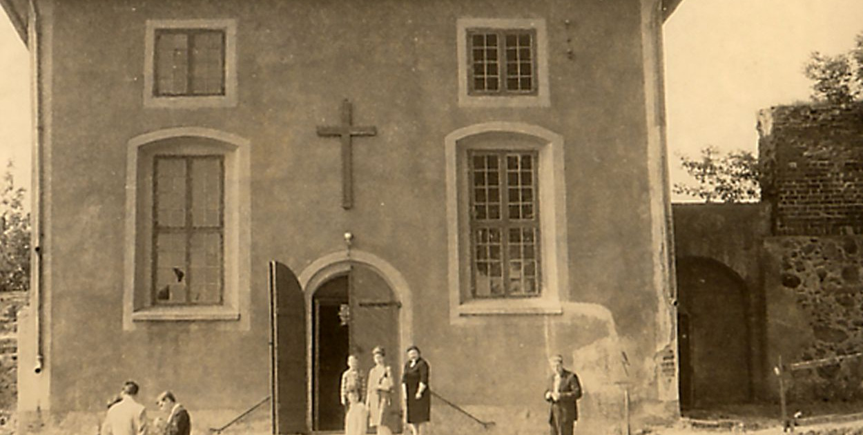 Kościół ewangelicko-augsburski p.w. św. Jana ? 1964 r. Fot. udostepniła Edith Kaes