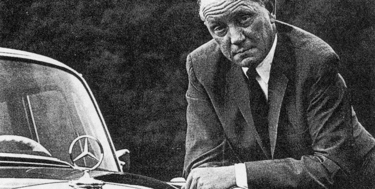 H. Hoppe reklamuje Mercedesa; żródło - Heinz C. Hoppe - Ein Stern fur die Welt