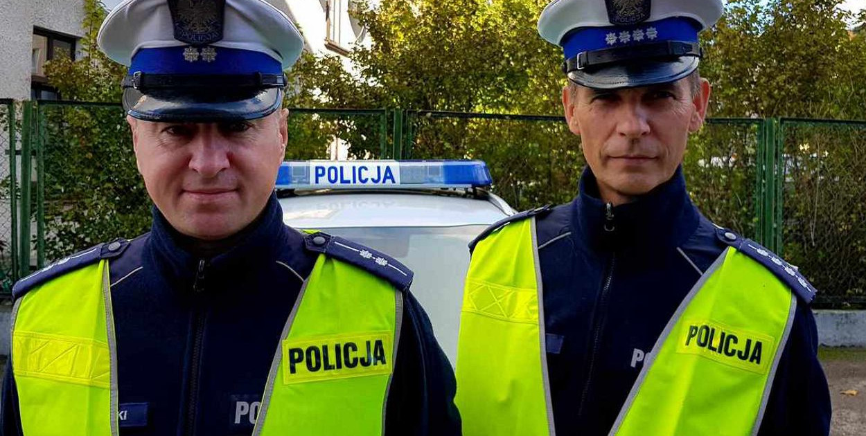 Asp. Marcin Majewski i  asp. szt. Dariusz Kamiński. Fot. KPP Kętrzyn