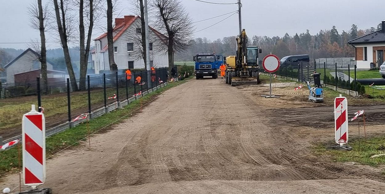 Prace drogowe w Nowej Różance. Fot. Gmina Kętrzyn