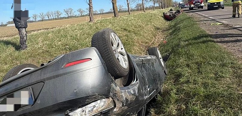 Dwa auta dachowały w wypadku pod Garbnem