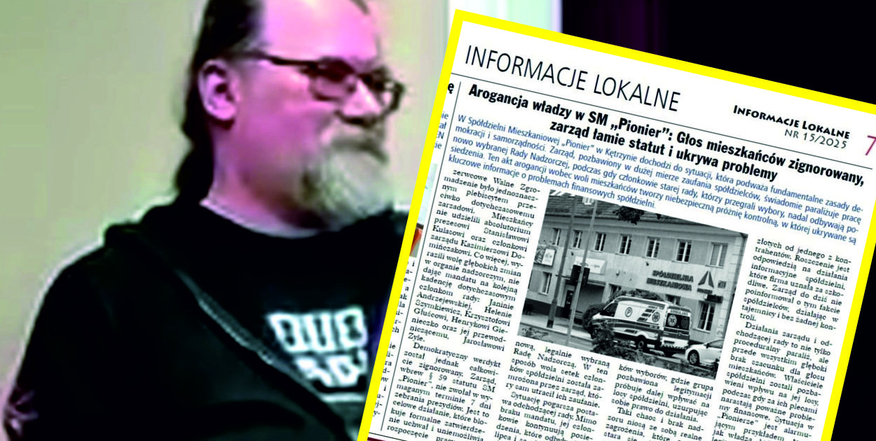 Marek Szymański i tworzona przez niego gazeta. Fot. Facebook.com 